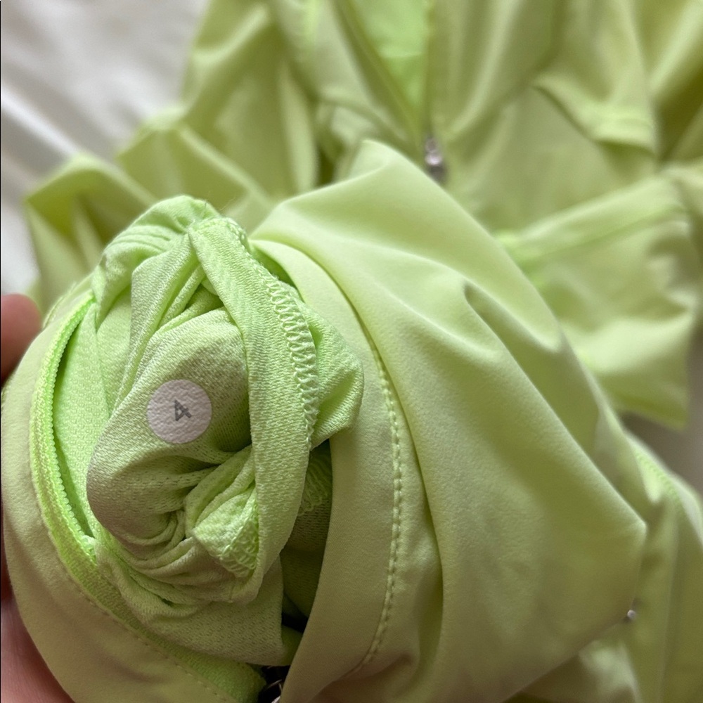 Lululemon Neon Yellow Quarter Zip Hooded Pullover Running Jacket - Picture 8 of 15